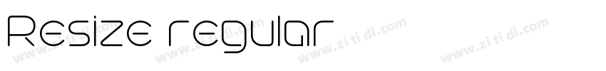 Resize regular字体转换